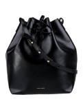 Mansur Gavriel Blk Leather Gold-tone Hdw Shldr Bag