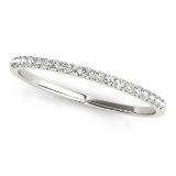 14k Wgold Round .12ct Diamond Pave Set Style Ring
