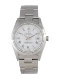 Rolex Date Ss White Dial Automatic Men's 34mm