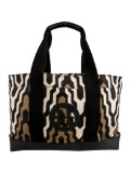 Tory Burch Signature Logo Canvas Emb Lasercut Hobo