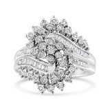 10k Gold .52ct Diamond S-shaped Bypass Ring
