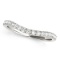 14k White Gold Round .24ct Diamond Curved Band