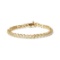 14k Gold-pl 1.03ct Diamond C-shaped Link Bracelet