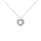 Round & Baguette 1.03ct Diamond Heart Necklace