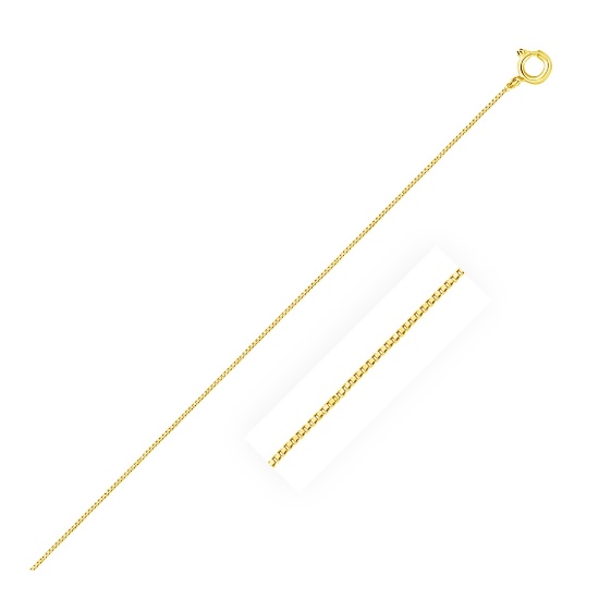 14k Gold Classic Box Chain 0.45mm