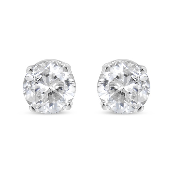 14k Gold Round .50ct Diamond Earrings