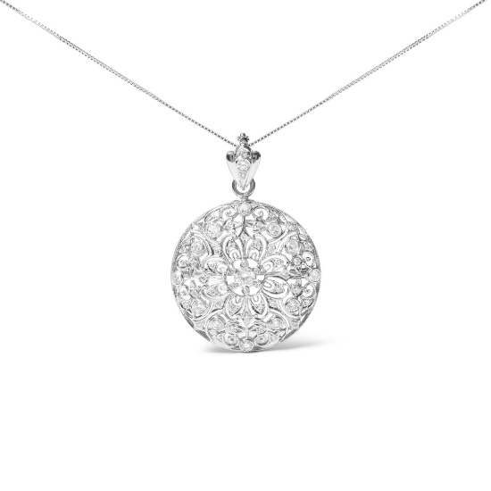 18k Gold 1.84ct Diamond Filigree Brooch / Necklace