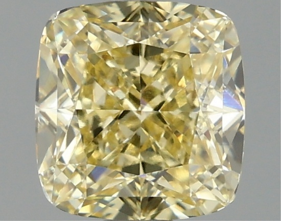 Fancy Yellow Cushion Cut 1.59ct Vvs2 Lab Diamond