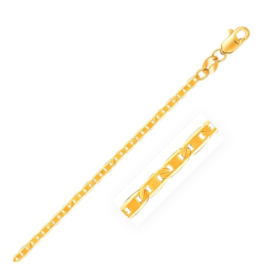 14k Gold Mariner Link Chain 1.7mm