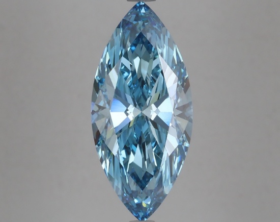 Fancy Blue Marquise Cut 4.18ct Vs1 Lab Diamond