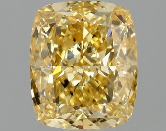 Fancy Yellow Cushion Cut 1.52ct Vvs2 Lab Diamond