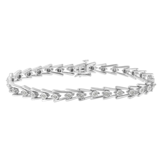 Sparkling .25ct Diamond Open V-link Bracelet