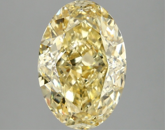 Fancy Yellow Oval Cut 4.09ct Vs2 Lab Diamond