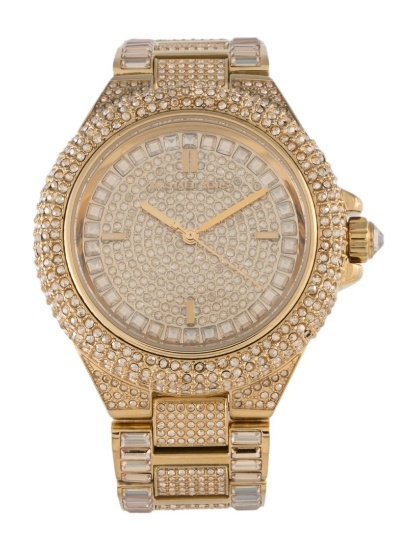 Michael Kors Camille Ss Gold Dial Qtz Women's 43mm