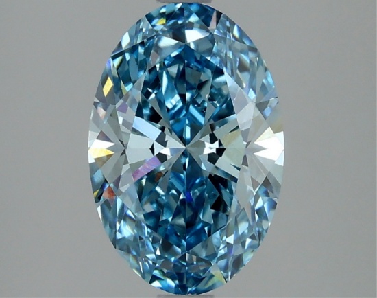 Fancy Blue Oval Cut 2.18ct Vs1 Lab Diamond