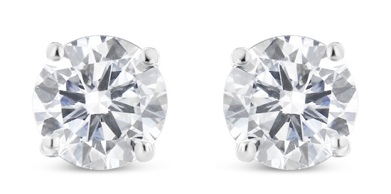 14k Wgold Igl 1.00ct Diamond Stud Earrings