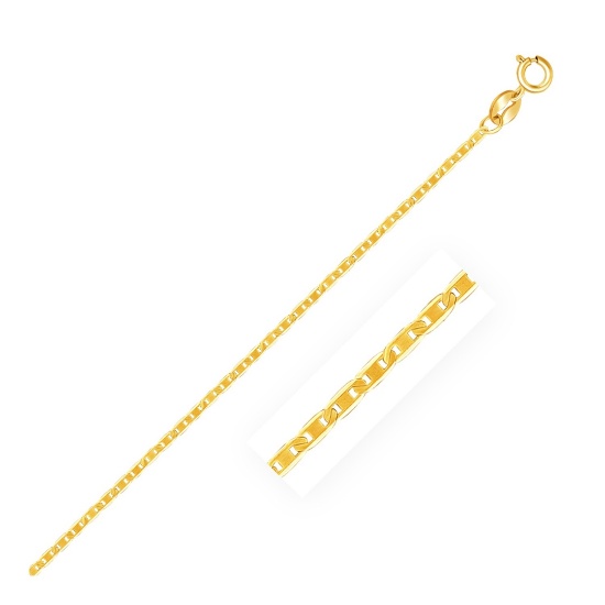 14k Gold Mariner Link Chain 1.2mm