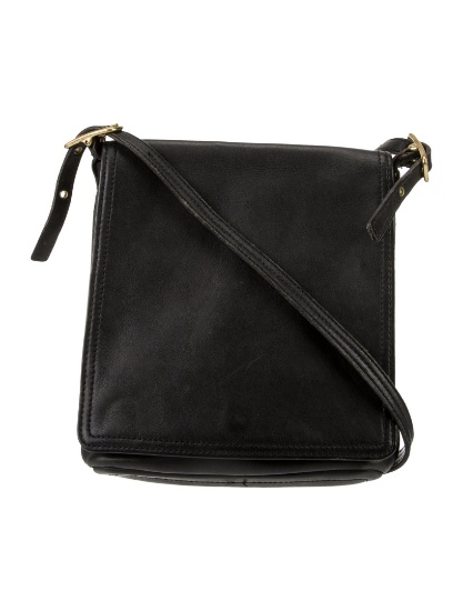 Coach 1941 Leather Silver-tone Flap Crossbody Bag