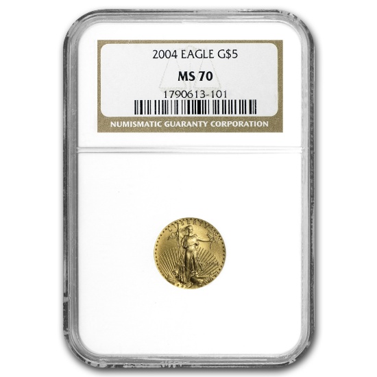 2004 1/10 Oz American Gold Eagle Ms-70 Ngc