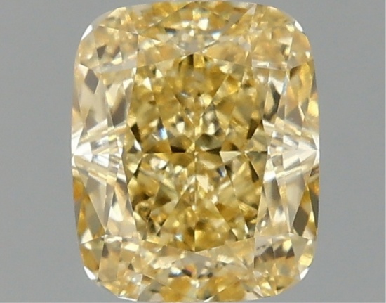 Fancy Yellow Cushion Cut 1.57ct Vvs2 Lab Diamond
