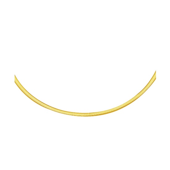 14k Two-tone Gold Reversible Omega Necklace