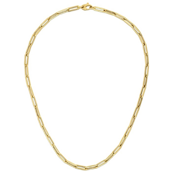 14k Gold Bold Paperclip Chain