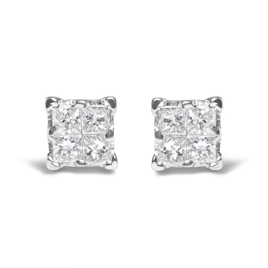 Brilliant .25ct Diamond Composite Quad Earrings