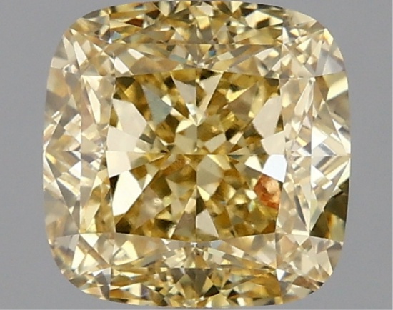 Fancy Yellow Cushion Cut 2.03ct Vs1 Lab Diamond