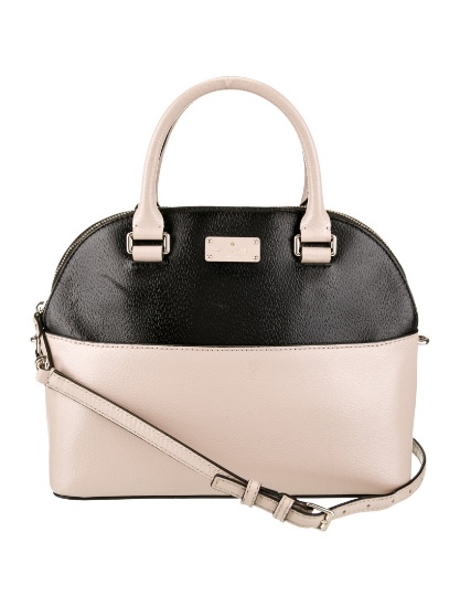 Kate Spade Neutrals Leather Studded Top Hdl Bag