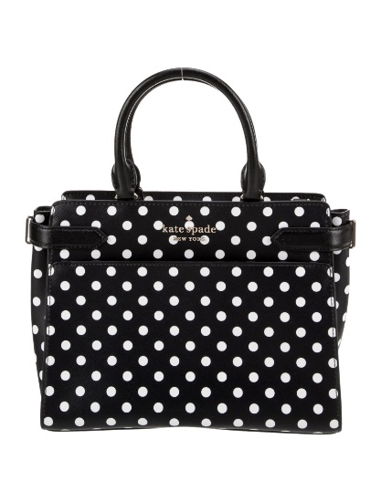 Kate Spade Black Nylon Clasp Closure Top Hdl Bag