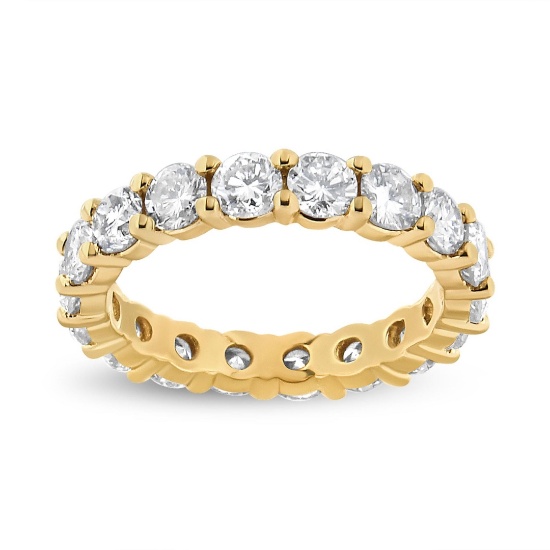 14k Gold 3.00ct Diamond Shared Prong Eternity Band