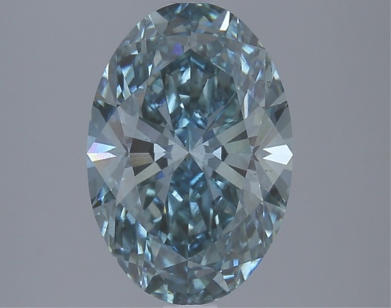 Fancy Blue Oval Cut 3.55ct Si1 Lab Diamond