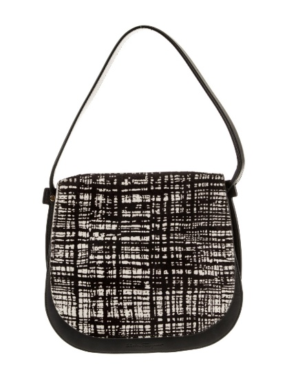 Salvatore Ferragamo Black Ponyhair Flap Shldr Bag