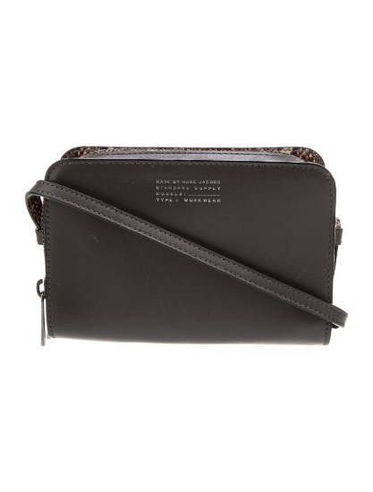 Marc Jacobs Grey Lthr Slvr-tone Hdw Crossbody Bag
