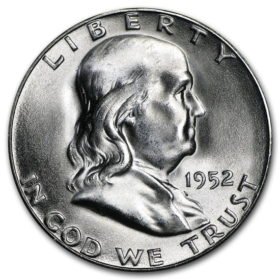 1952-s Franklin Half Dollar Bu