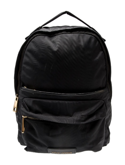 Marc Jacobs Black Nylon Zip Closure Backpack