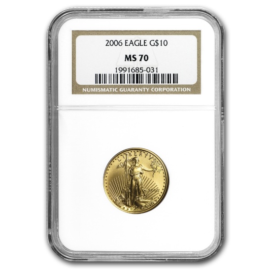 2006 1/4 Oz American Gold Eagle Ms-70 Ngc