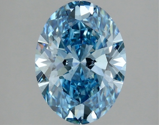Fancy Blue Oval Cut 2.09ct Vs1 Lab Diamond