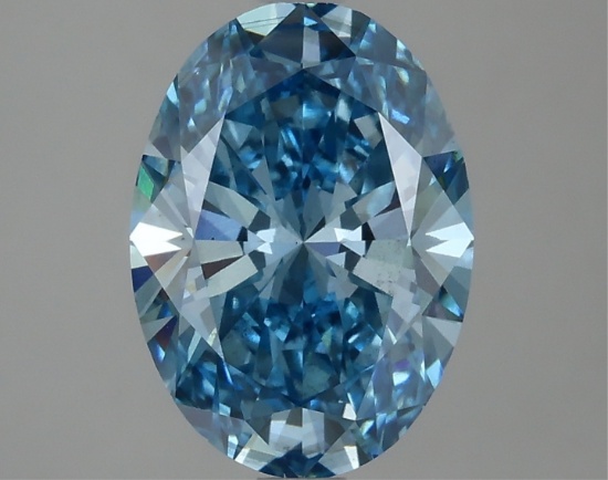 Fancy Blue Oval Cut 3.01ct Si1 Lab Diamond
