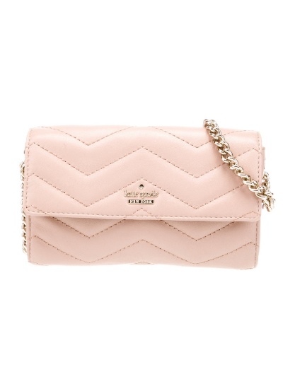 Kate Spade Pink Lthr Flap Closure Shldr Bag