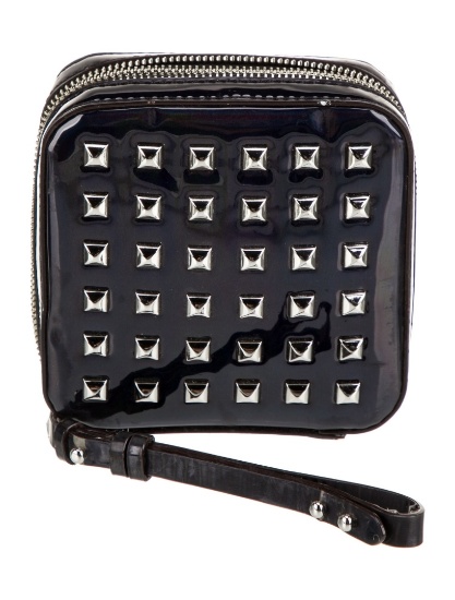 Rebecca Minkoff Blue Leather Studded Minaudiere