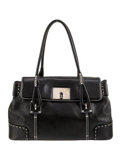 Lambertson Truex Leather Pull-through Shldr Bag