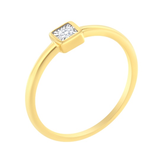 14k Gold-pl. .05ct Diamond Promise Ring