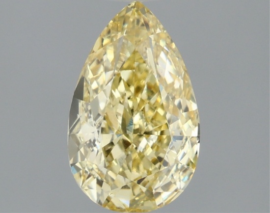 Fancy Yellow Pear Cut 1.40ct Vvs2 Lab Diamond