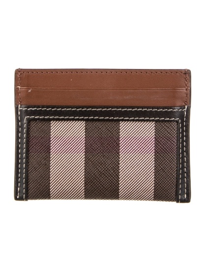 Burberry Brown Printed Nylon Lining Wallet