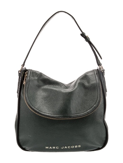Marc Jacobs Green Leather Gold-tone Hdw Shldr Bag