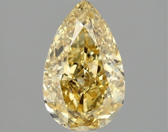 Fancy Yellow Pear Cut 1.55ct Vs1 Lab Diamond