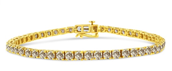 14k Goldpl 8.00ct Diamond Classic Tennis Bracelet