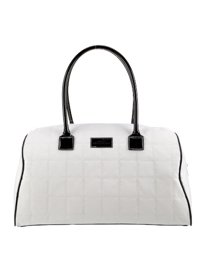 Givenchy White Nylon Zip Closure Shldr Bag