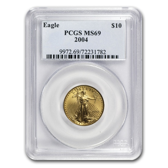 2004 1/4 Oz American Gold Eagle Ms-69 Pcgs